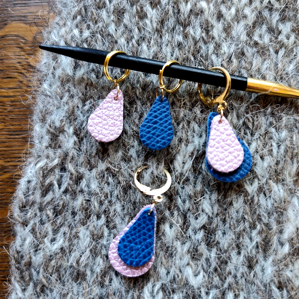 Gouttes de cuir – marqueurs de maille