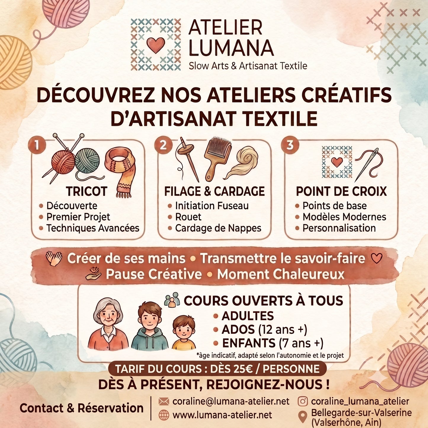 Carnet d'Ateliers Créatifs Textile — 12 Séances