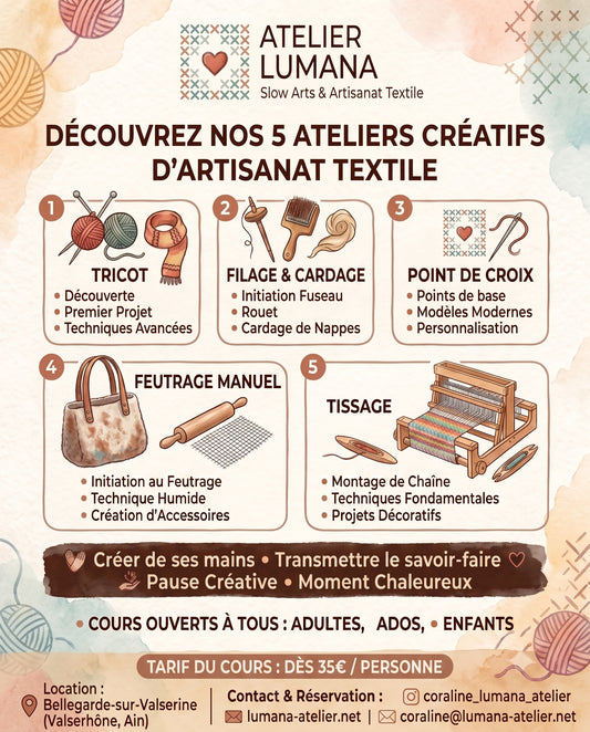Carnet d'Ateliers Créatifs Textile — 6 Séances