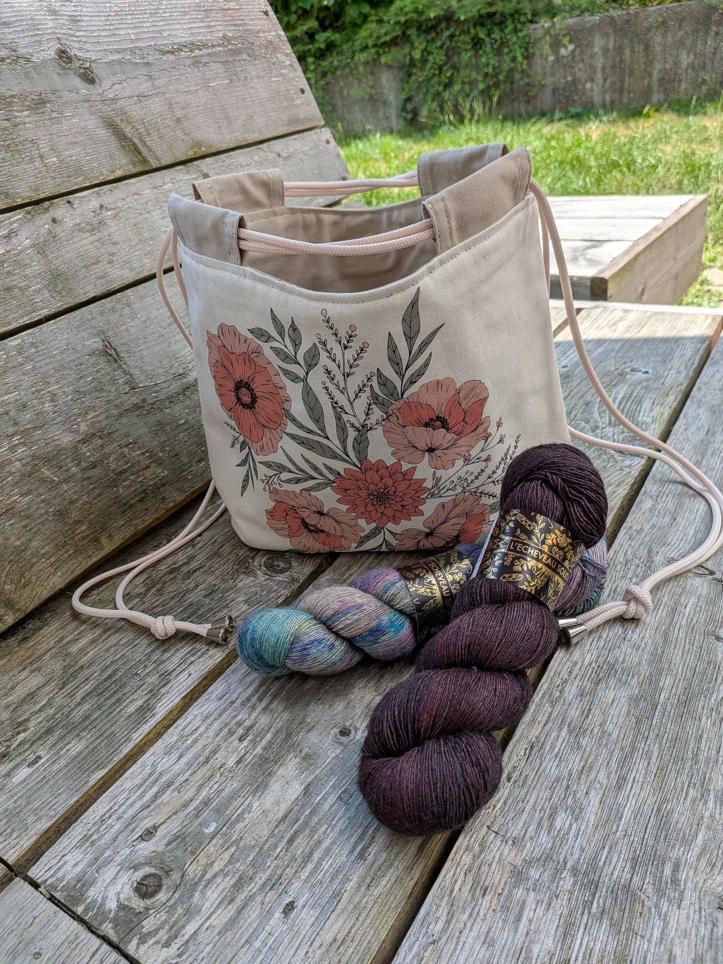 Le sac Sororité - Fleurs - Beige