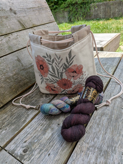 Le sac Sororité - Fleurs - Beige
