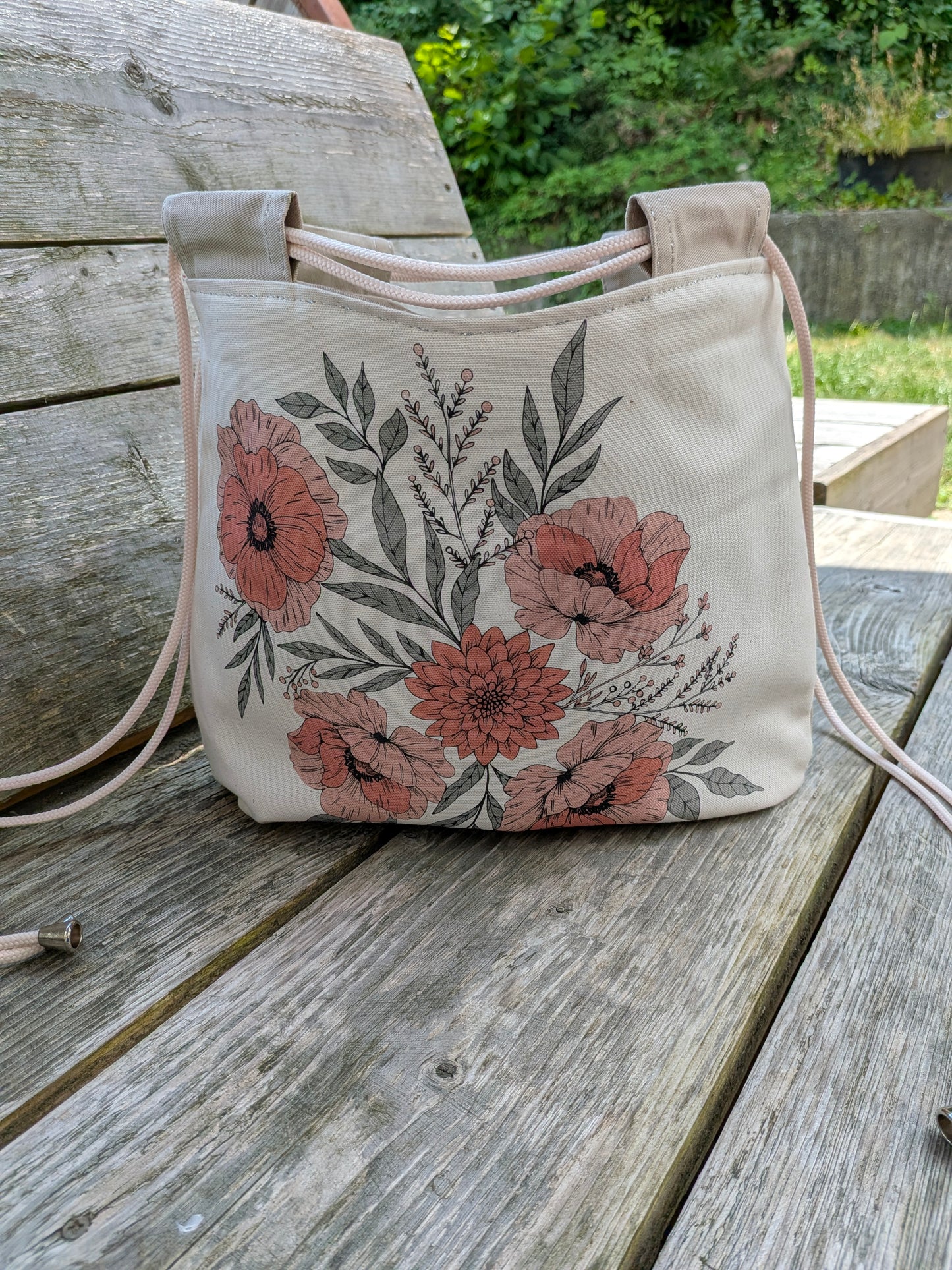 Le sac Sororité - Fleurs - Beige