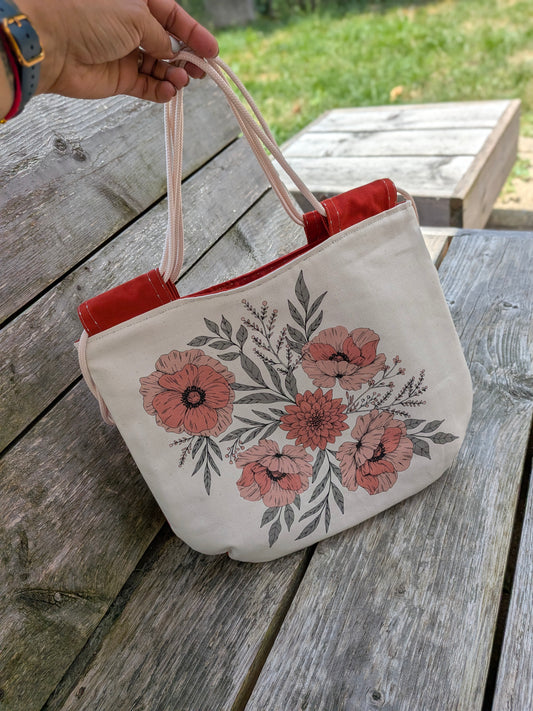 Le sac Sororité - Fleurs - Brique