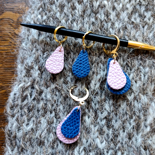 Gouttes de cuir – marqueurs de maille