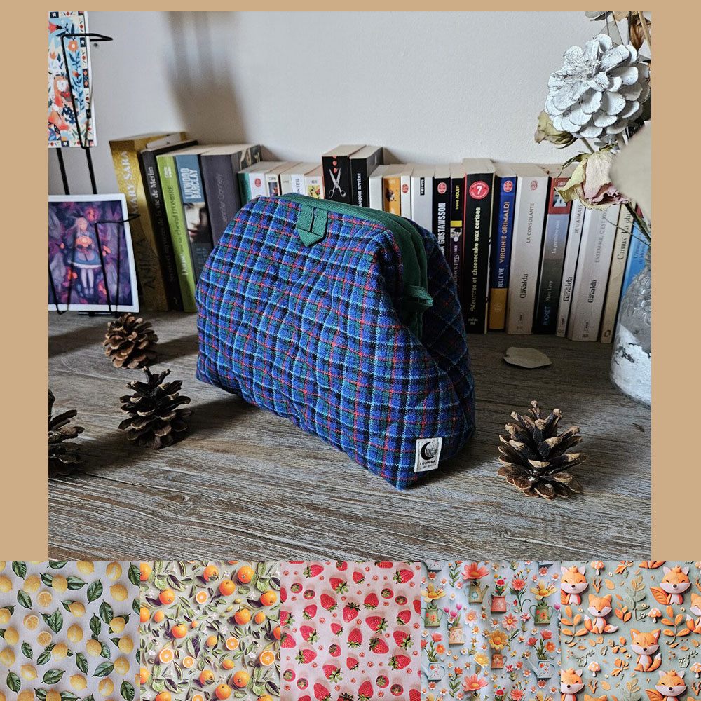 Sac Clap à projet tricot taille 1 – fait main, tissu 3D