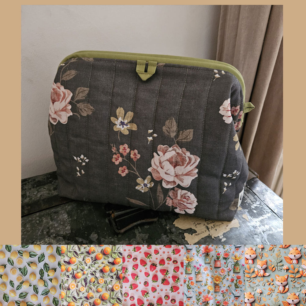 Sac Clap à projet tricot taille 3 – fait main, tissu 3D